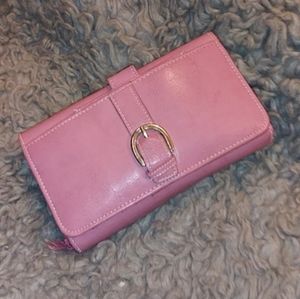 Pink Hand Wallet w/address book and calculator